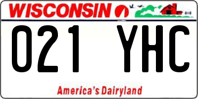 WI license plate 021YHC