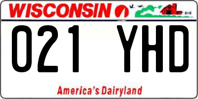 WI license plate 021YHD