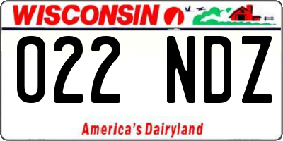WI license plate 022NDZ