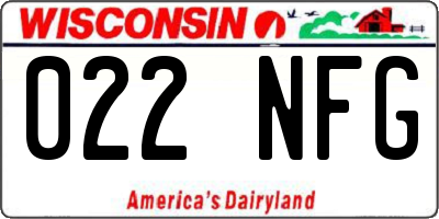 WI license plate 022NFG