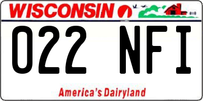 WI license plate 022NFI