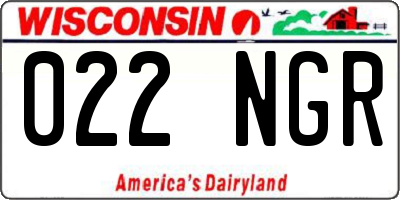 WI license plate 022NGR