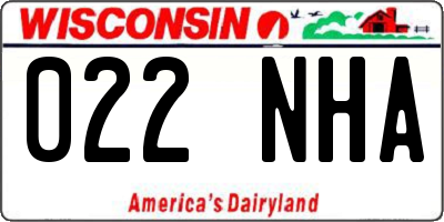 WI license plate 022NHA