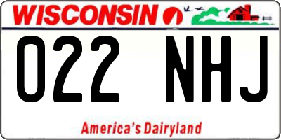 WI license plate 022NHJ