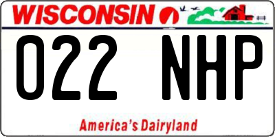 WI license plate 022NHP
