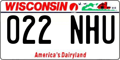 WI license plate 022NHU