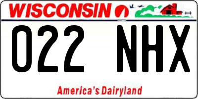 WI license plate 022NHX