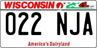 WI license plate 022NJA