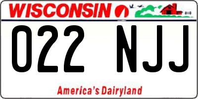 WI license plate 022NJJ