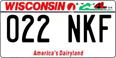 WI license plate 022NKF