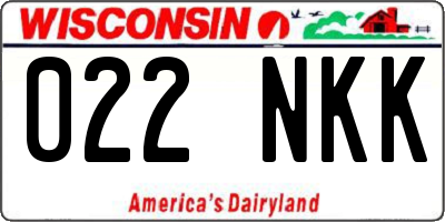 WI license plate 022NKK