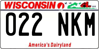 WI license plate 022NKM