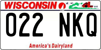 WI license plate 022NKQ