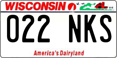WI license plate 022NKS