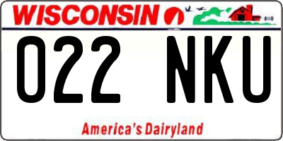 WI license plate 022NKU