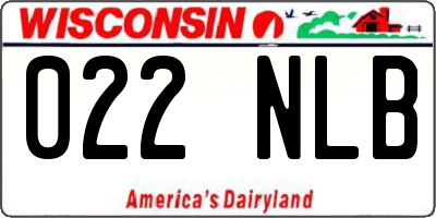 WI license plate 022NLB