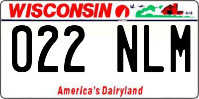 WI license plate 022NLM