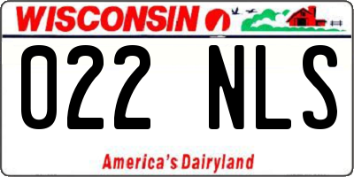 WI license plate 022NLS