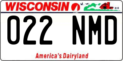 WI license plate 022NMD