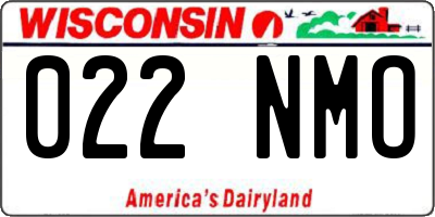 WI license plate 022NMO