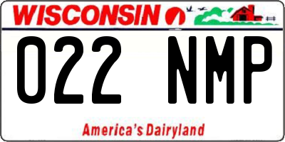 WI license plate 022NMP
