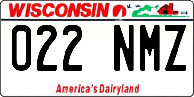 WI license plate 022NMZ