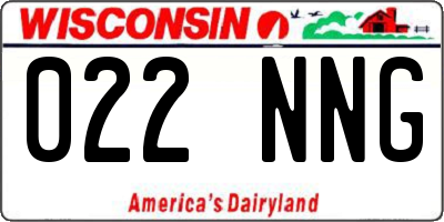 WI license plate 022NNG