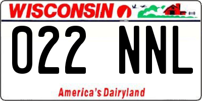 WI license plate 022NNL