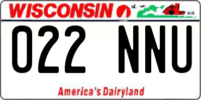 WI license plate 022NNU