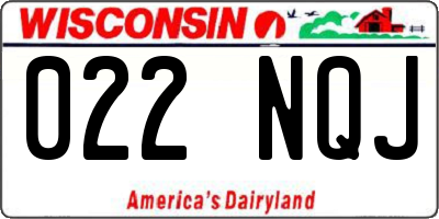 WI license plate 022NQJ