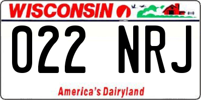 WI license plate 022NRJ