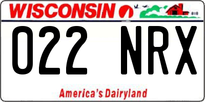 WI license plate 022NRX