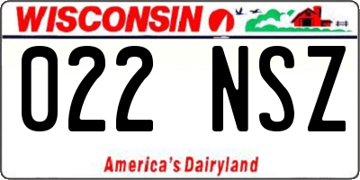 WI license plate 022NSZ