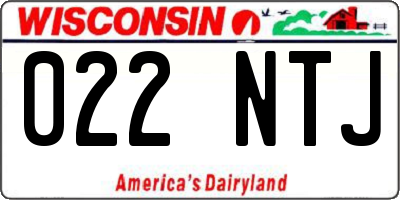 WI license plate 022NTJ
