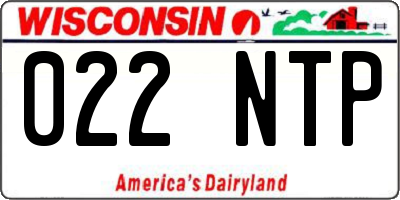 WI license plate 022NTP