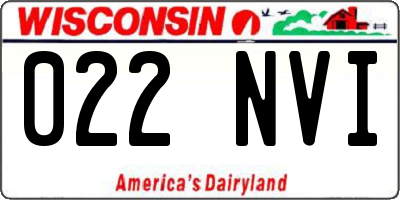 WI license plate 022NVI