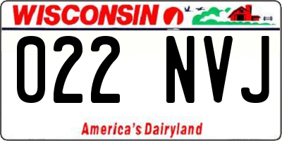 WI license plate 022NVJ