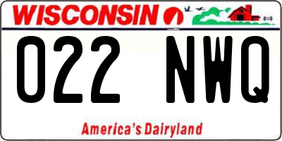 WI license plate 022NWQ