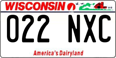 WI license plate 022NXC