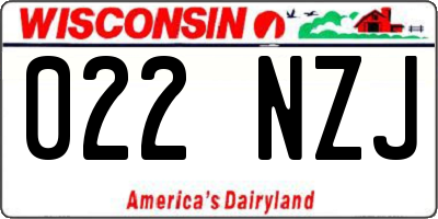 WI license plate 022NZJ