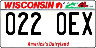 WI license plate 022OEX