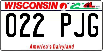 WI license plate 022PJG