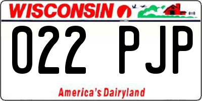 WI license plate 022PJP