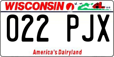 WI license plate 022PJX