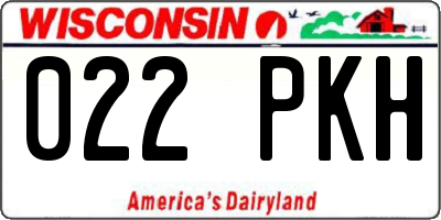 WI license plate 022PKH