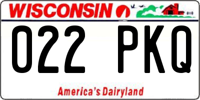 WI license plate 022PKQ