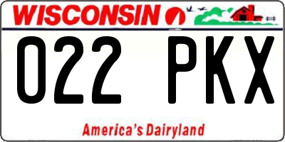 WI license plate 022PKX