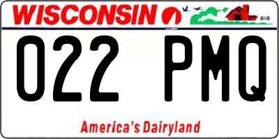 WI license plate 022PMQ