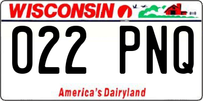 WI license plate 022PNQ