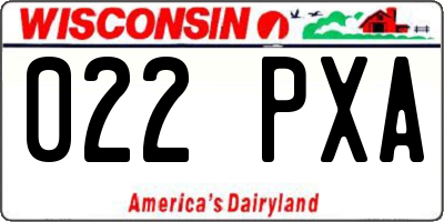 WI license plate 022PXA